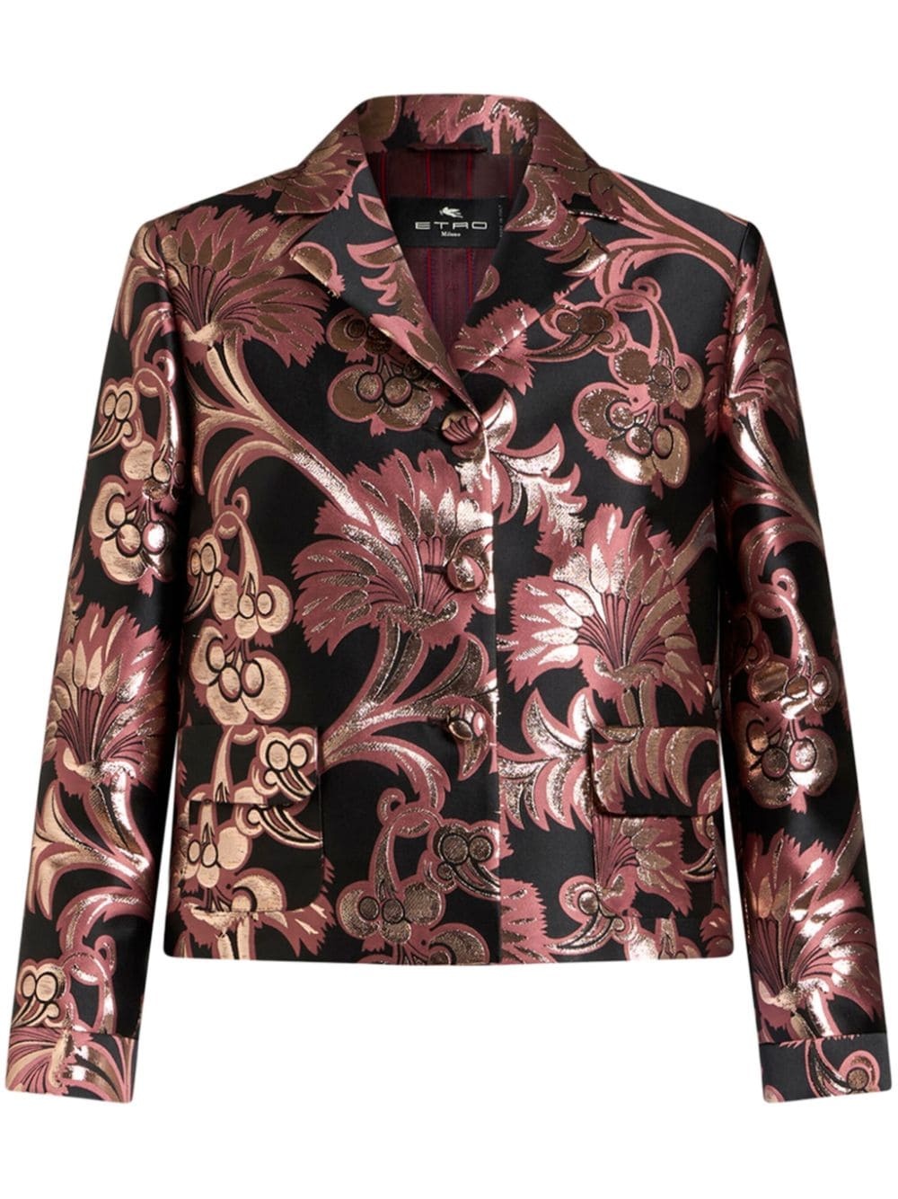 jacquard cropped jacket - 1