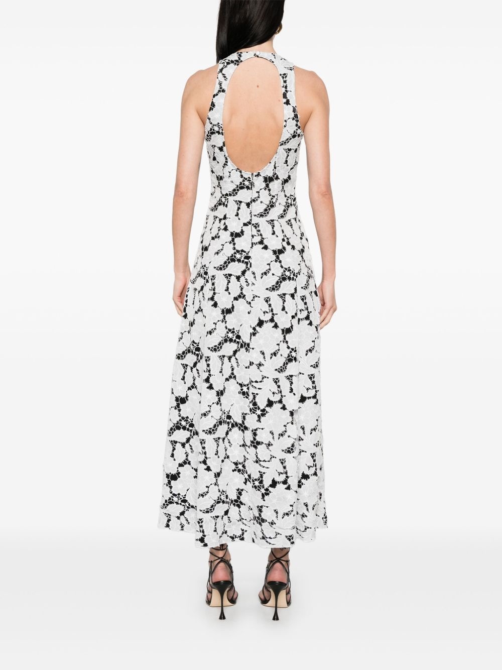 broderie-anglaise A-line midi dress - 4
