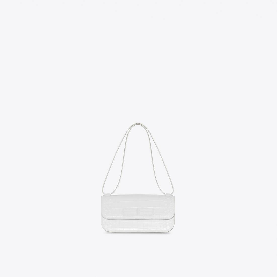 Women's Gossip Small Bag Crocodile Embossed in White - 4