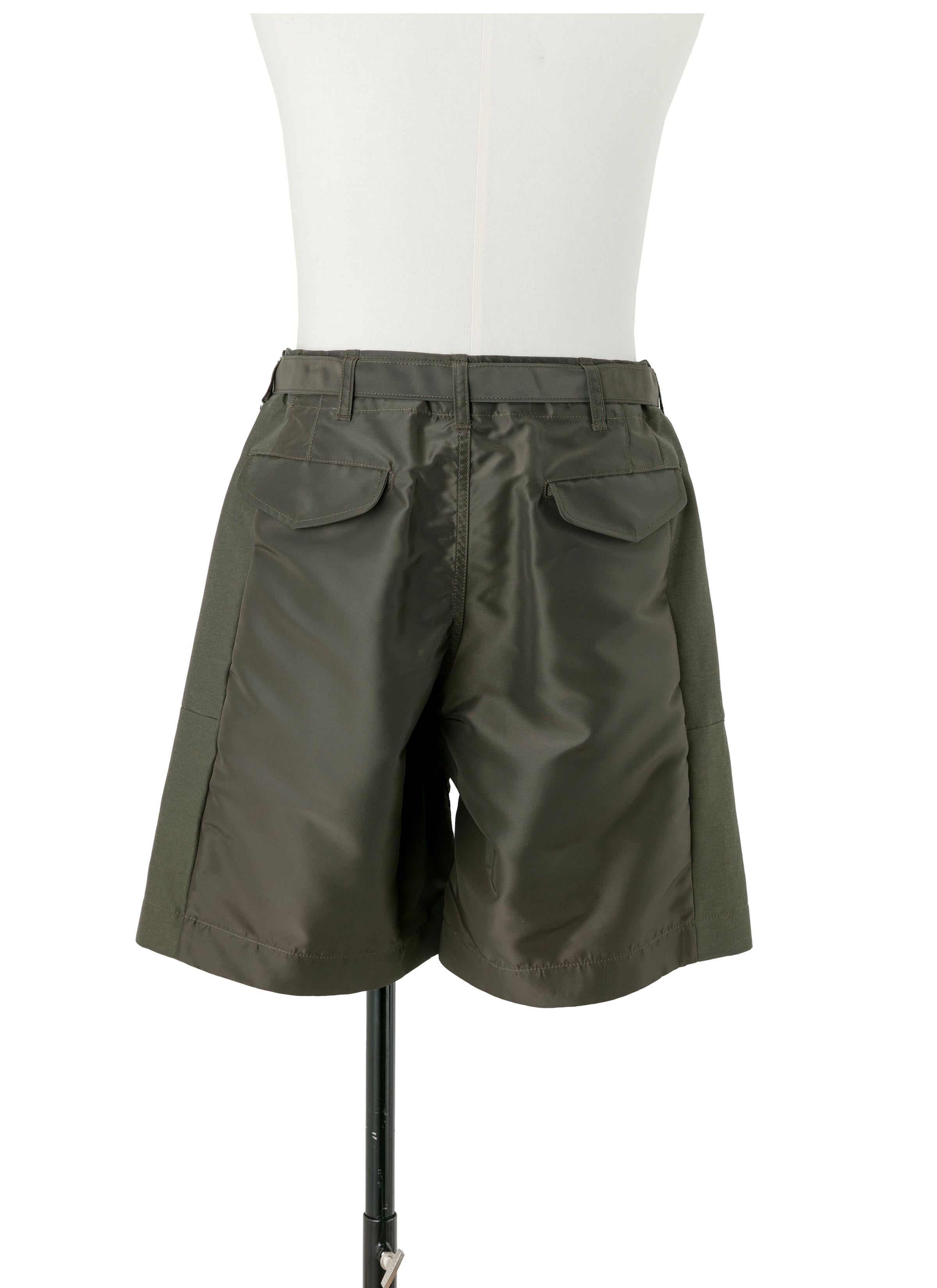 Nylon Twill x Grosgrain Shorts - 3