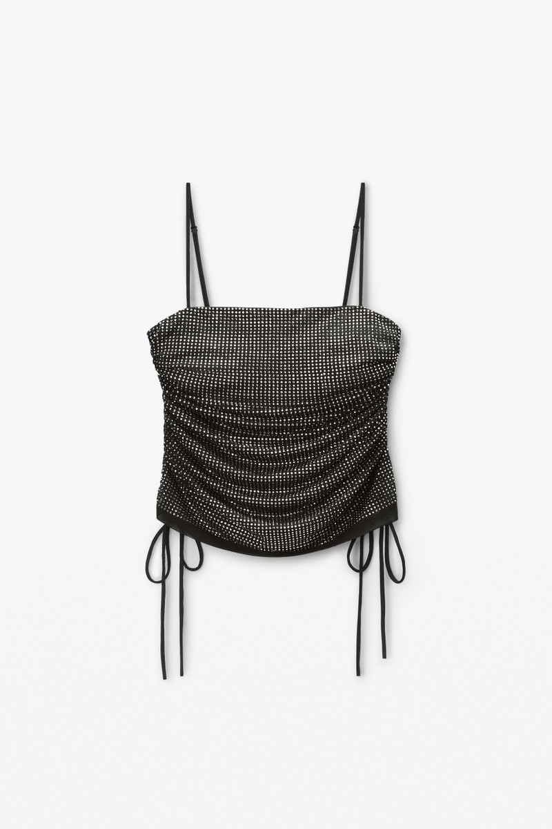 Ruched Cami Top in Crystal Hotfix - 1