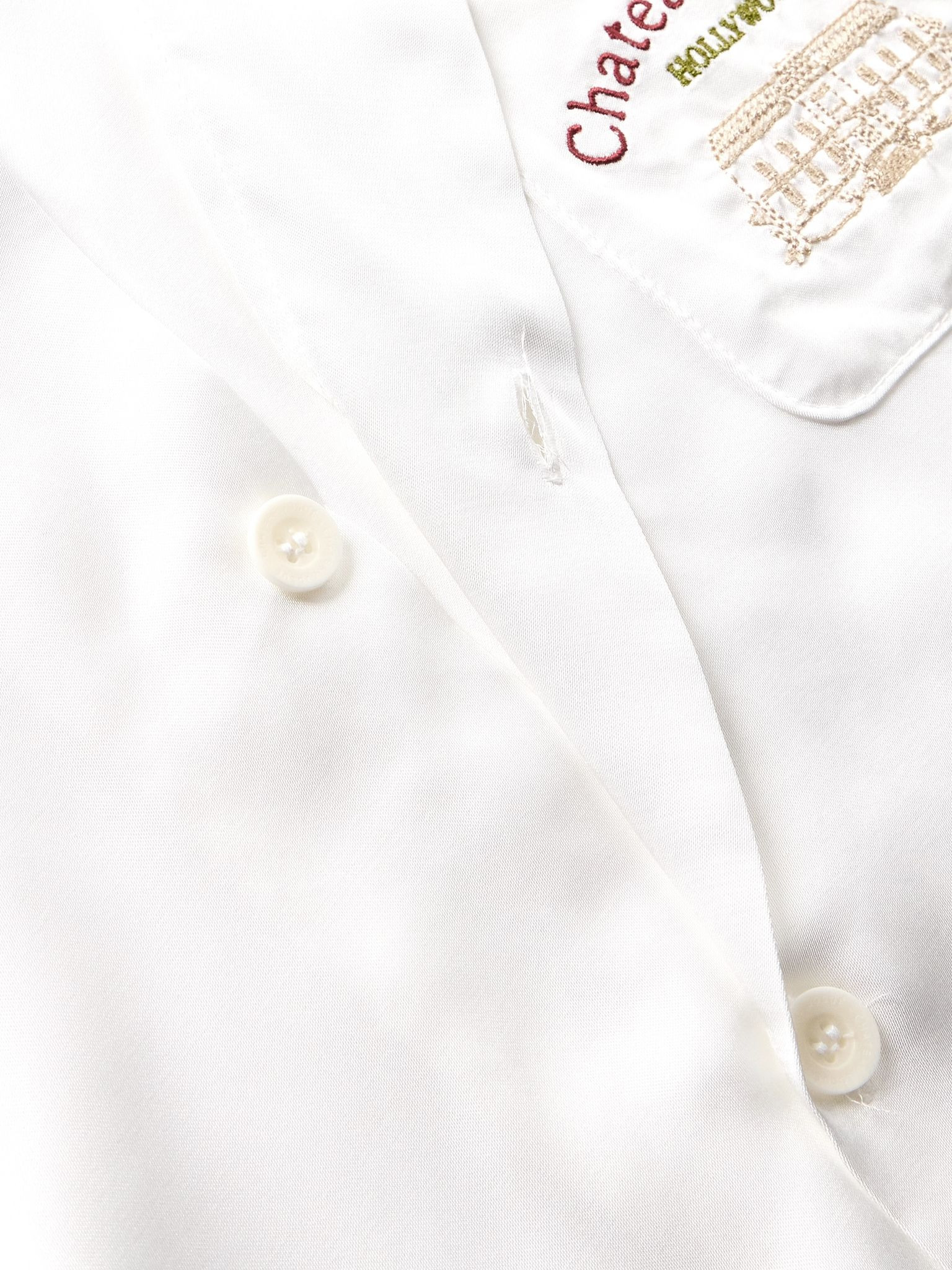 Omar Camp-Collar Logo-Embroidered Cotton-Satin Shirt White - 4