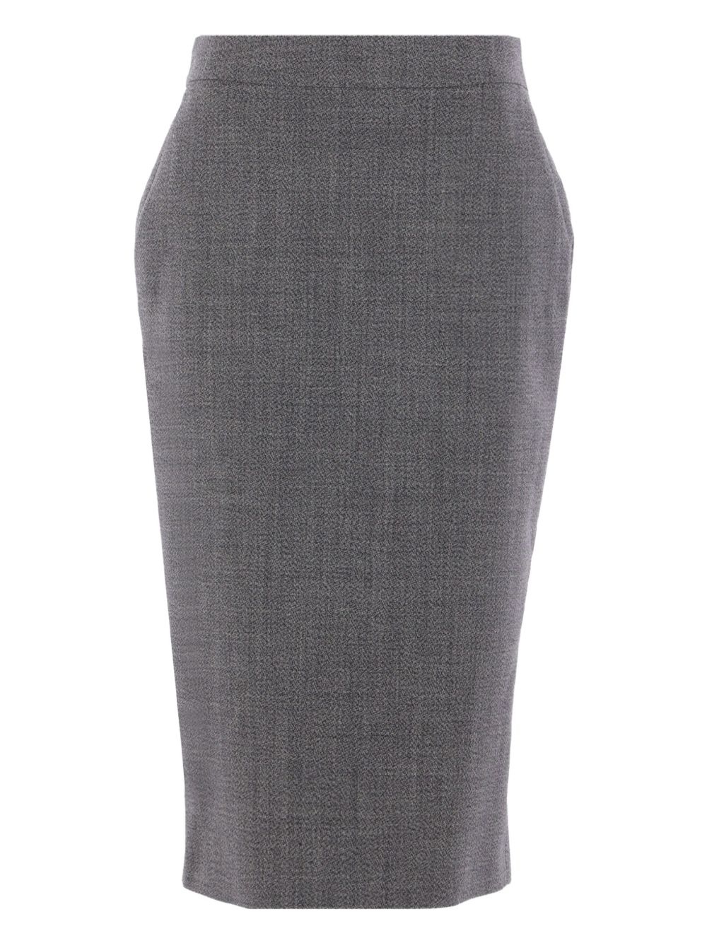 button-front wool skirt - 2