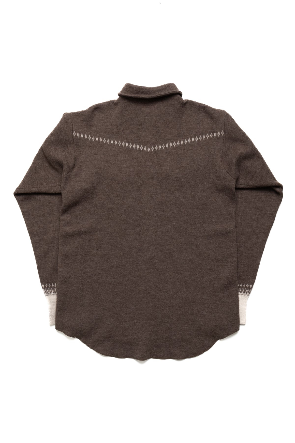 12G Fulling Knit HUSKEY Western Shirt - Brown - 2