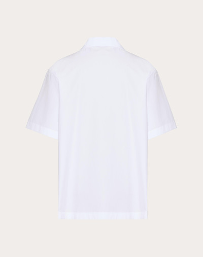 Valentino BOWLING SHIRT IN COTTON POPLIN WITH POMEGRANATE EMBROIDERY outlook