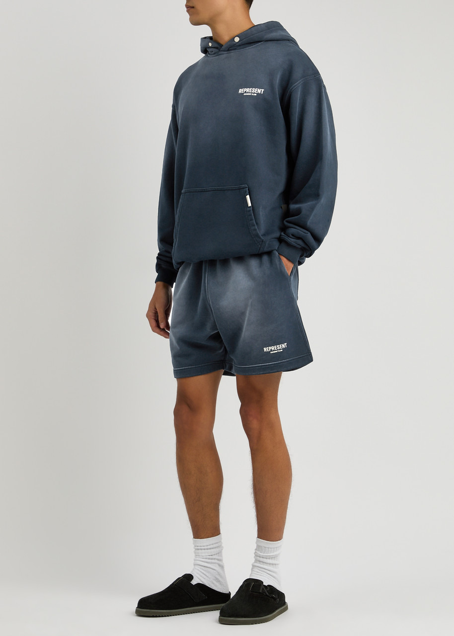 Represent Owners' Club Logo Faded Cotton Shorts - 4