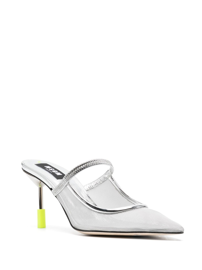 MSGM 90mm mesh-detail mules outlook