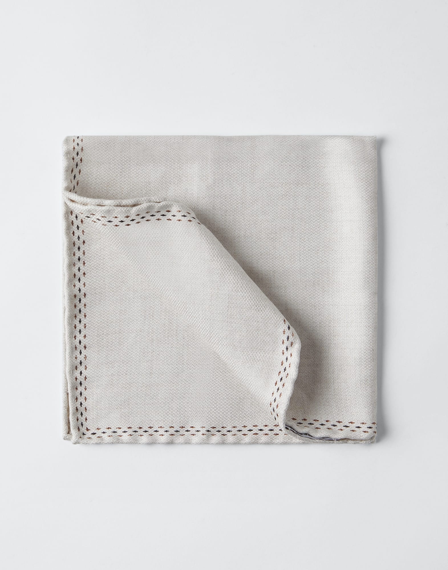 Silk pocket square with logo - 1