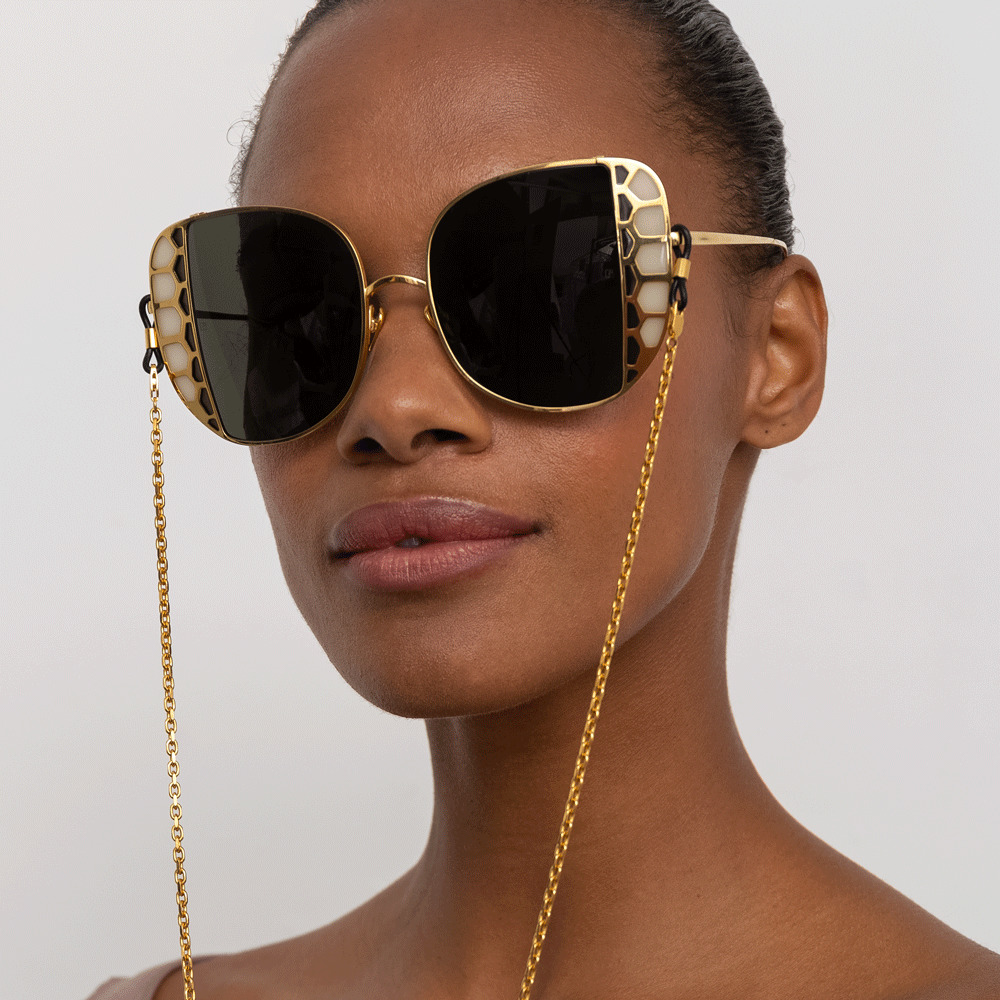AMELIA OVERSIZED SUNGLASSES IN ROSE GOLD - 5
