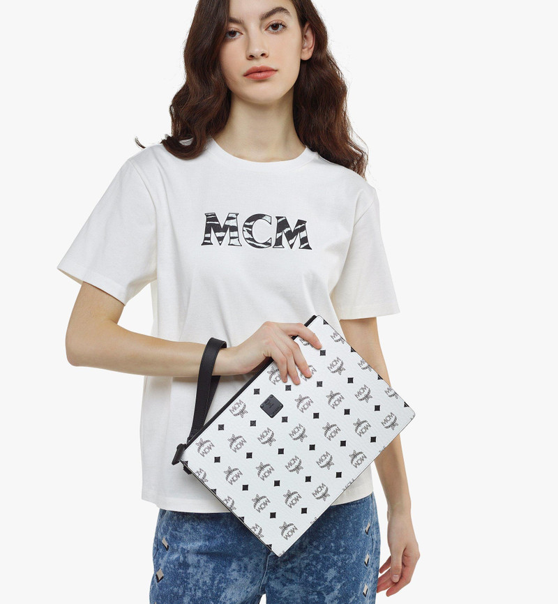 Aren Wristlet Zip Pouch in Visetos 5