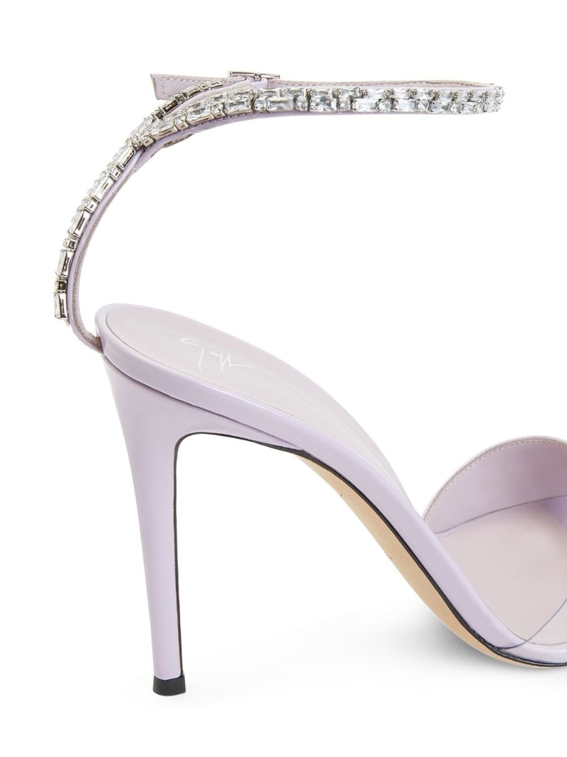 crystal-embellished high-heeled sandals - 4