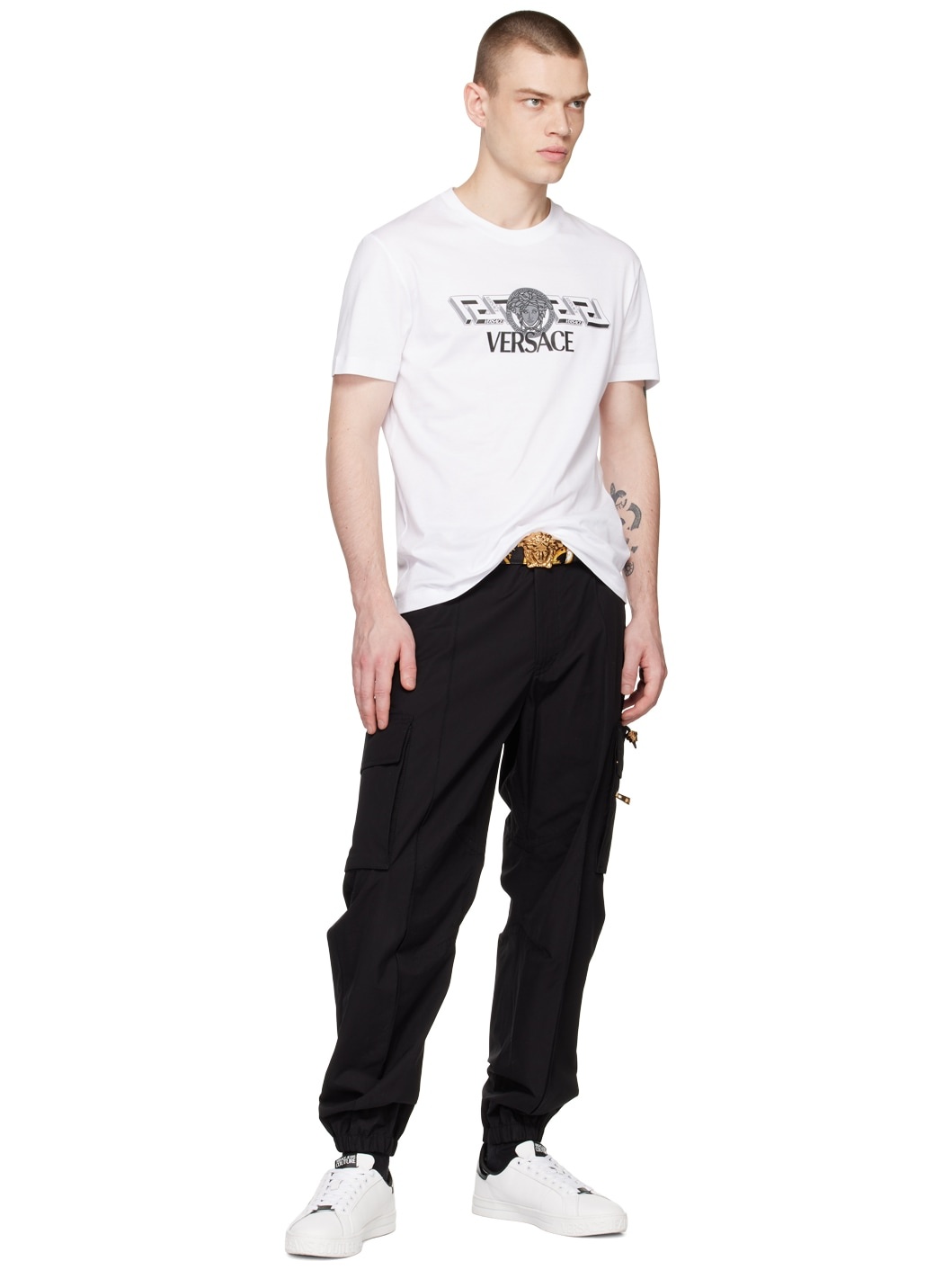 Black & Gold Barocco Reversible Belt - 3