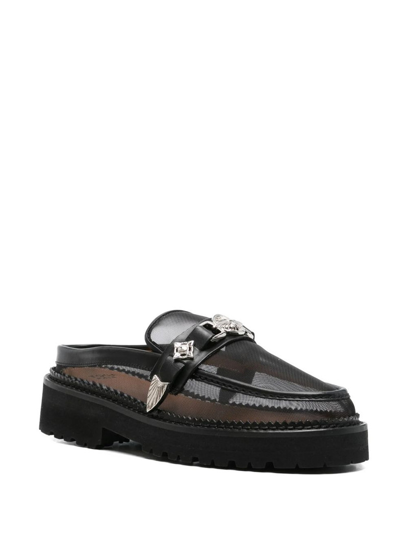 TOGA PULLA mesh western-embellished mules outlook