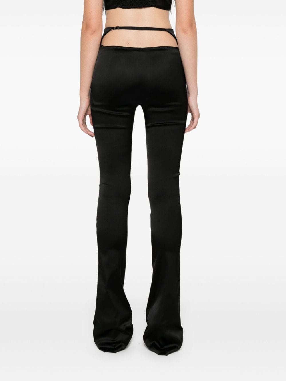 cut-out flared trousers - 4