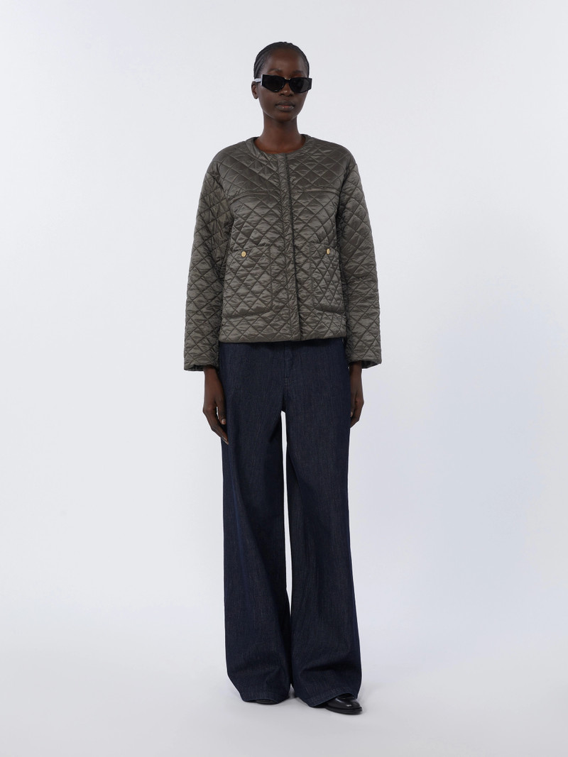 Max Mara Water-repellent canvas padded jacket - DARK GREY outlook