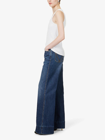 Bottega Veneta Faded-wash whiskered straight-leg high-rise jeans outlook