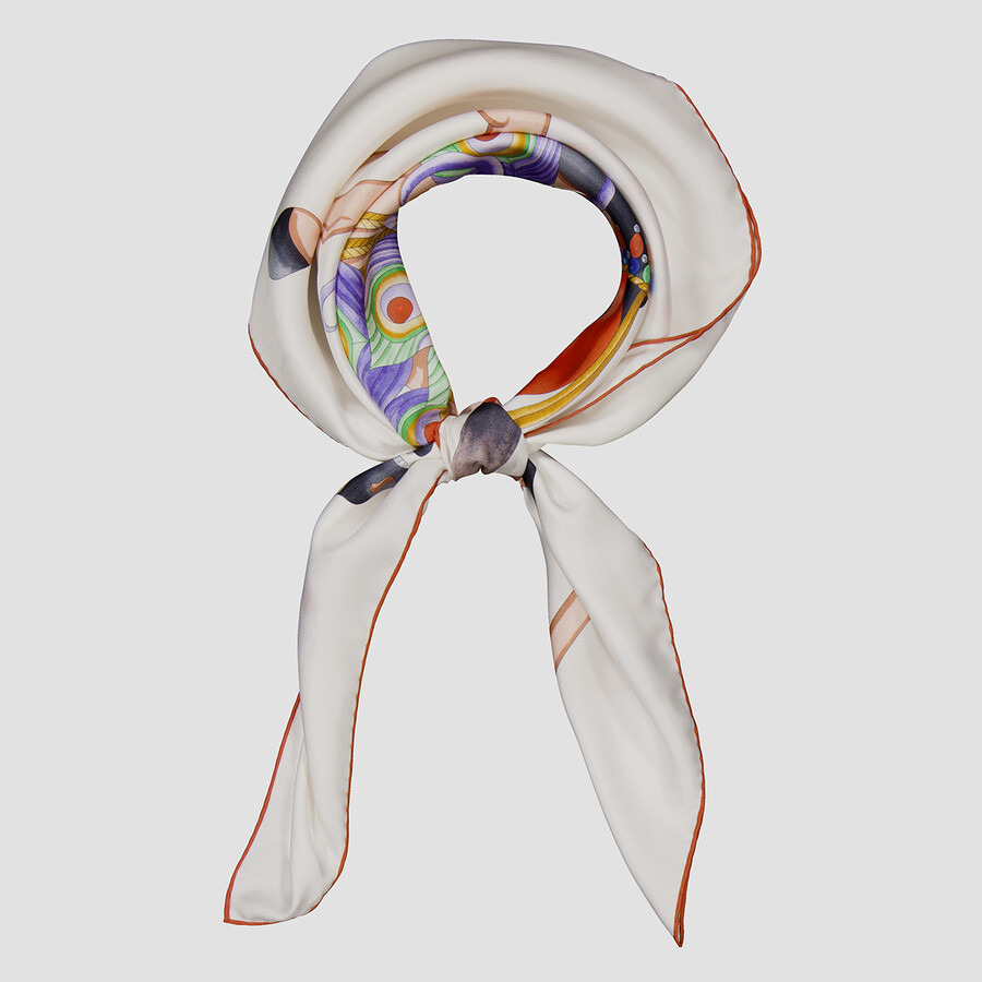 Bvlgari Heritage Peacock Printed Silk Scarf - 3