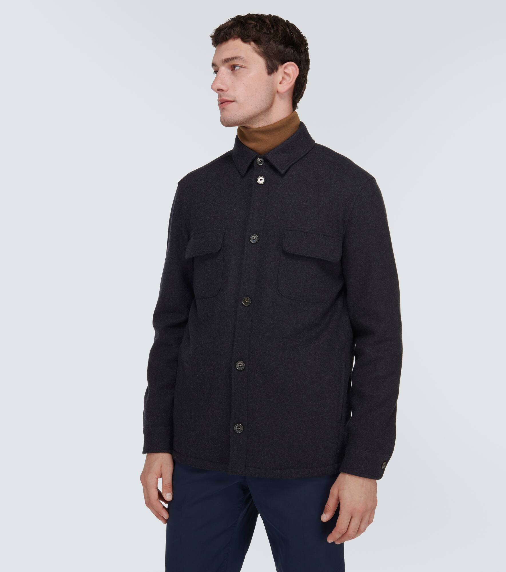 Cashmere-blend overshirt - 3