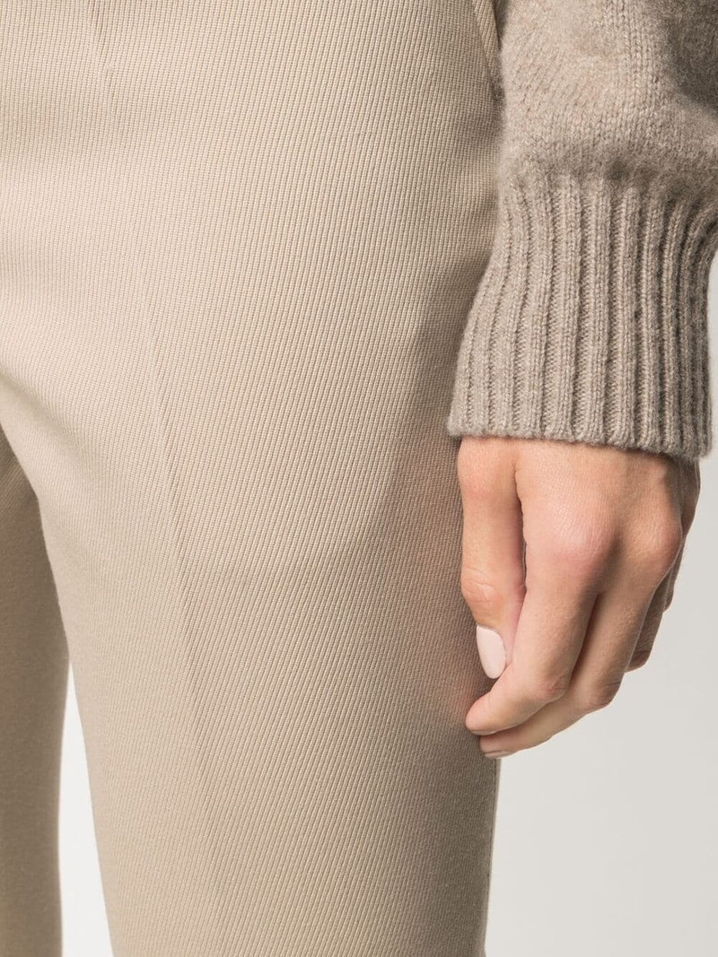 high-waisted slim-fit trousers 5