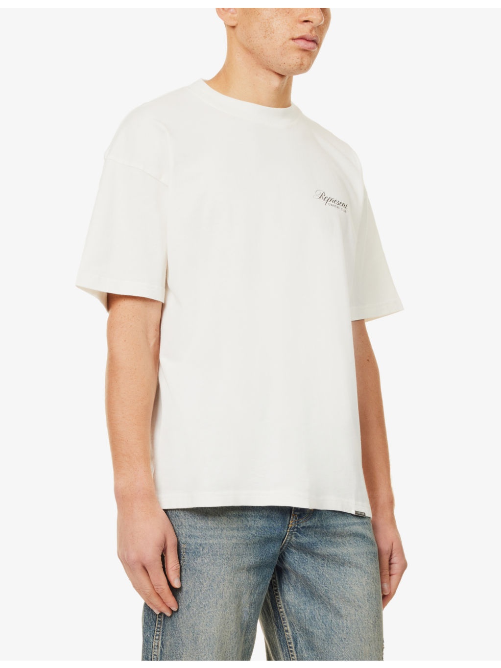 Script logo-print cotton T-shirt - 3
