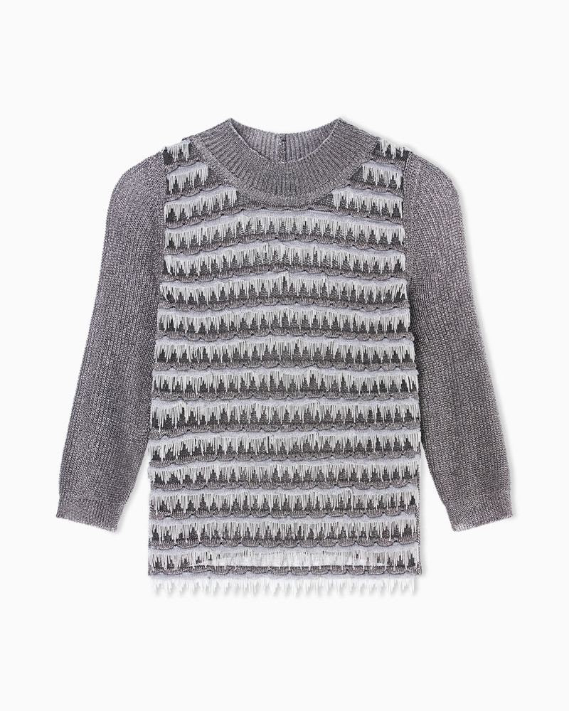VISCOSE AND METALLIC MESH JUMPER 1