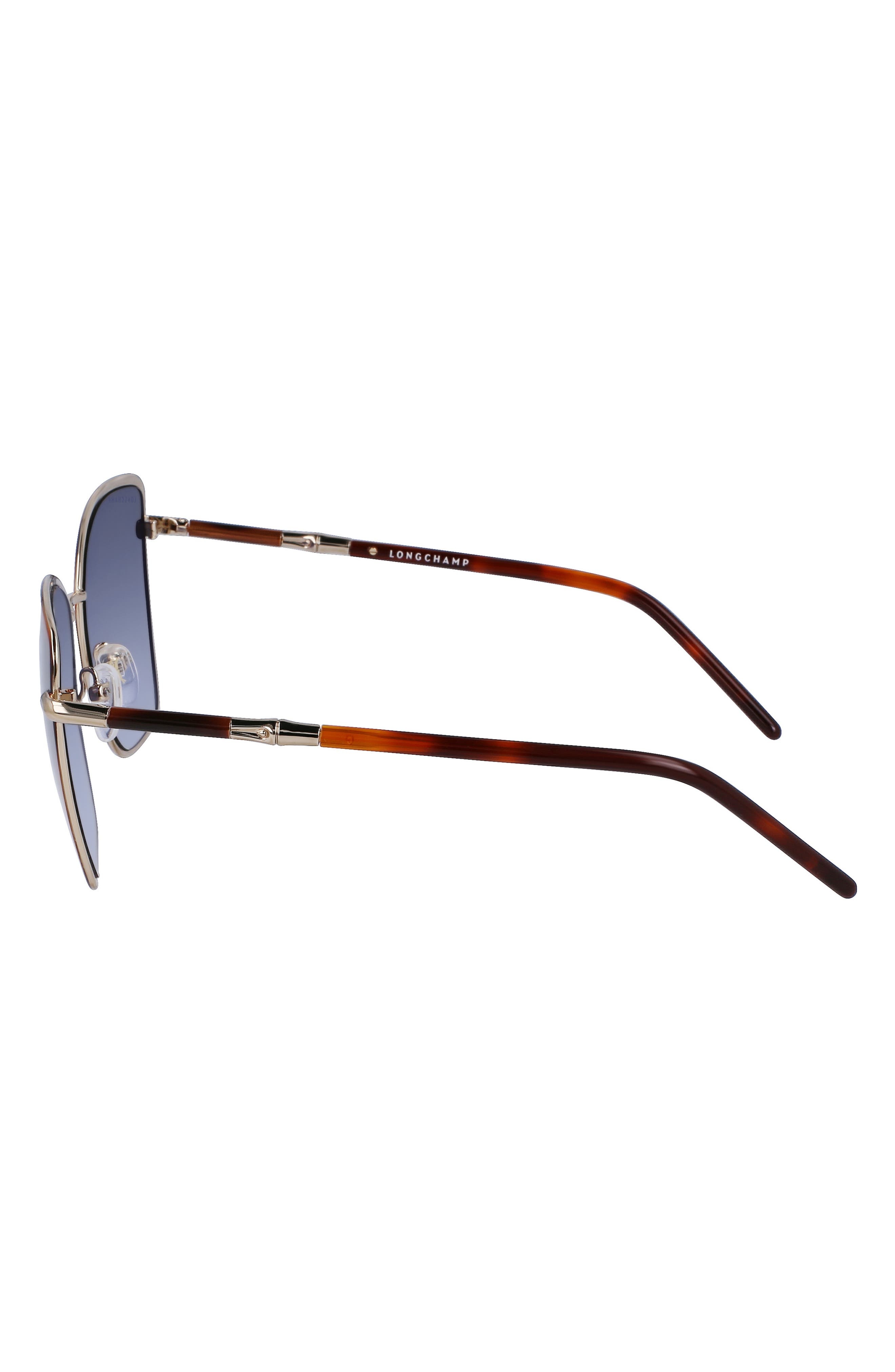 Longchamp 58mm Gradient Butterfly Sunglasses in Havana/Gradient Blue at Nordstrom - 4