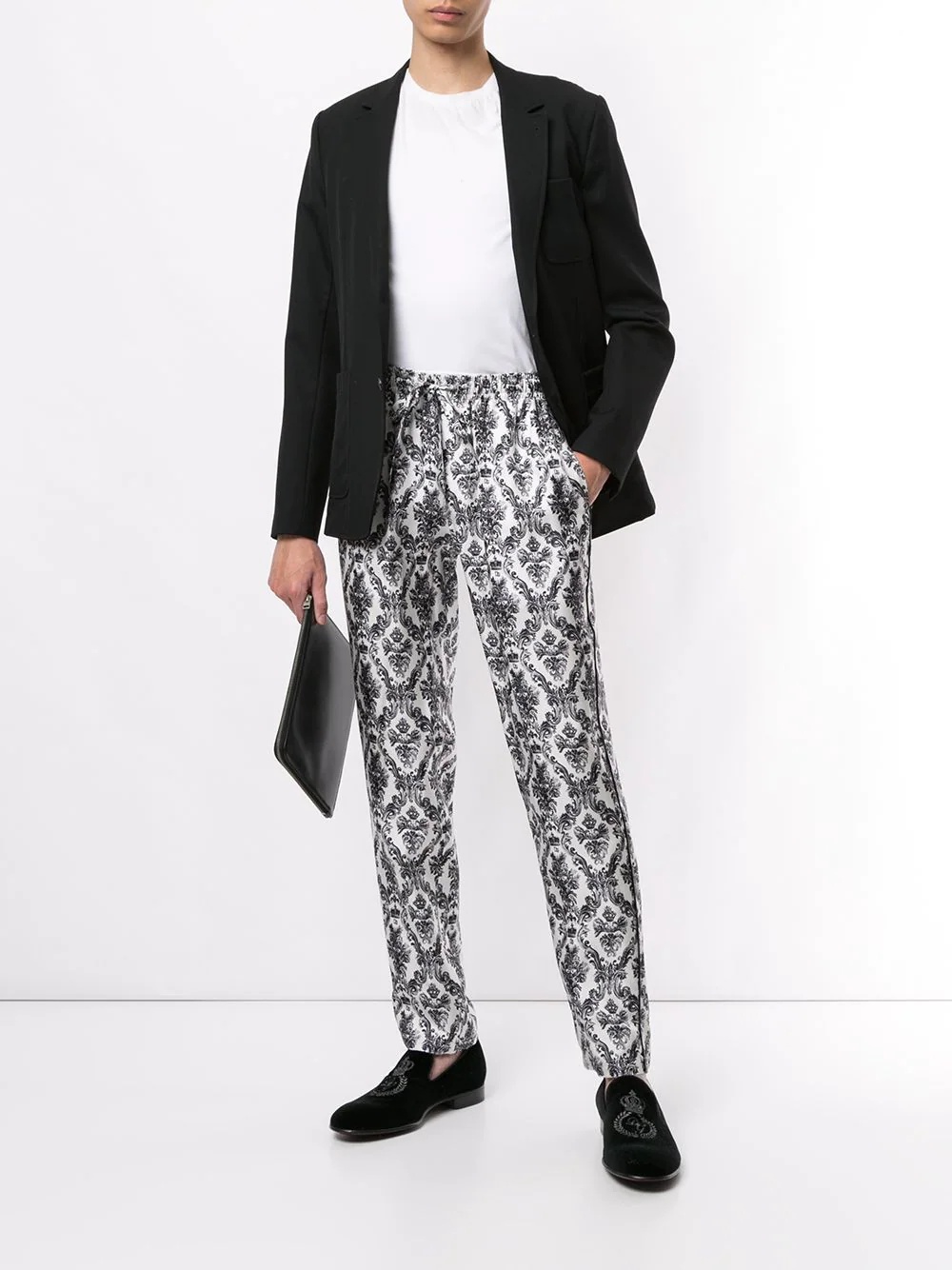 all-over print trousers - 2