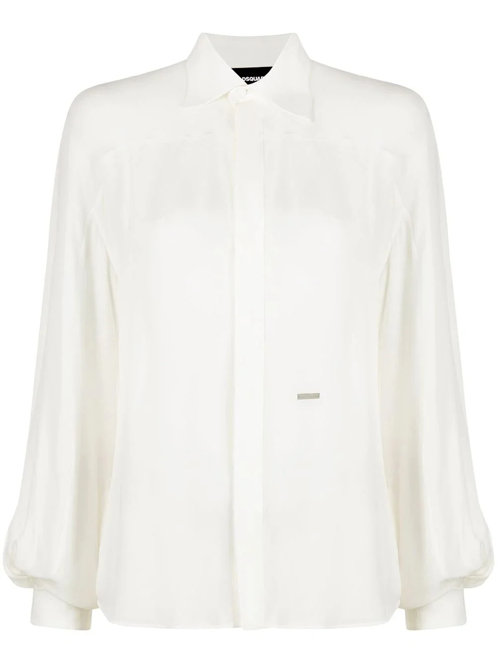 silk button-up shirt - 1