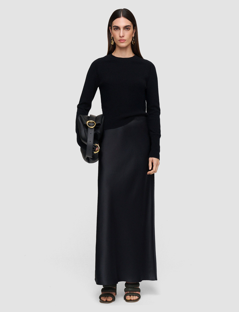 JOSEPH Isaak Long Silk Satin Skirt outlook