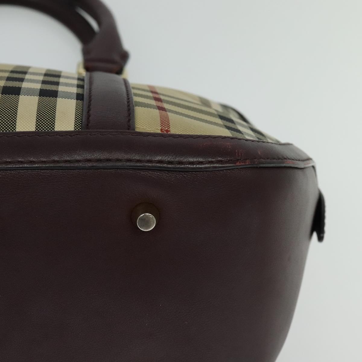 Burberry Nova Check Hand Bag Canvas Beige - 14