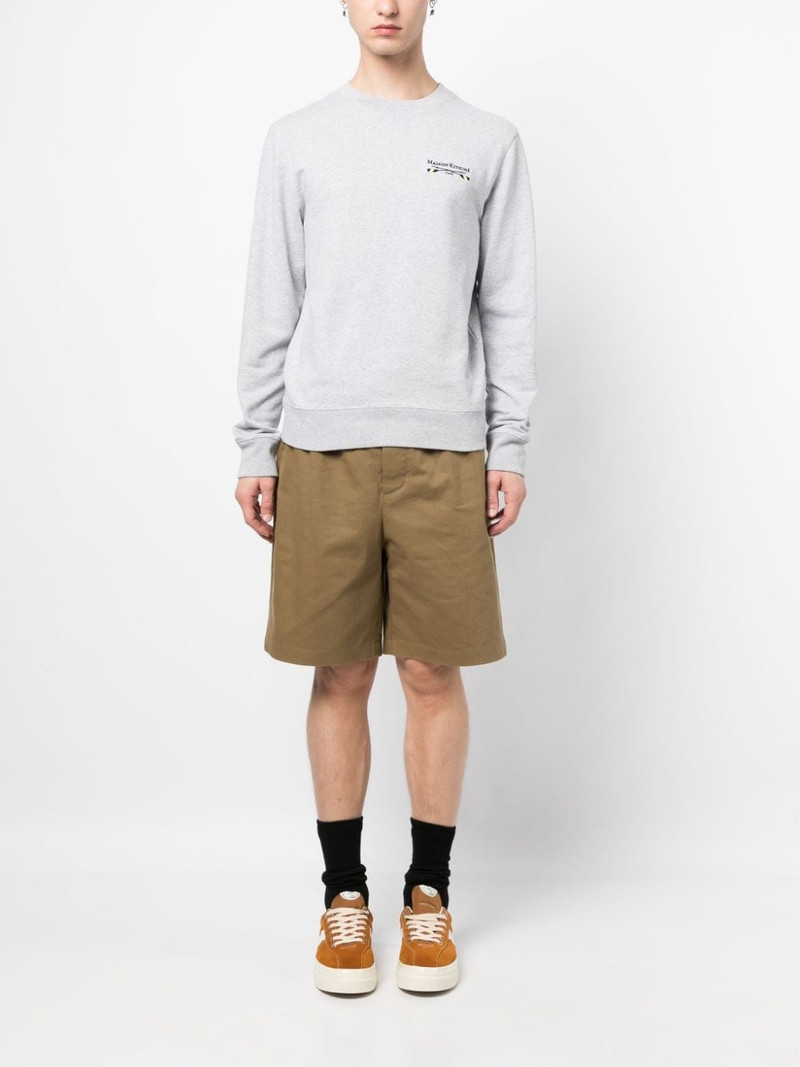 Maison Kitsuné logo-embroidered cotton sweatshirt outlook