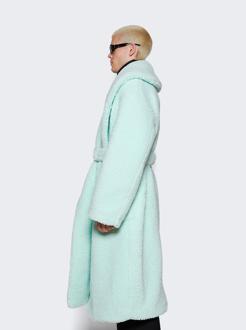 Recycled Polyester Shearling Robe Mint - 4