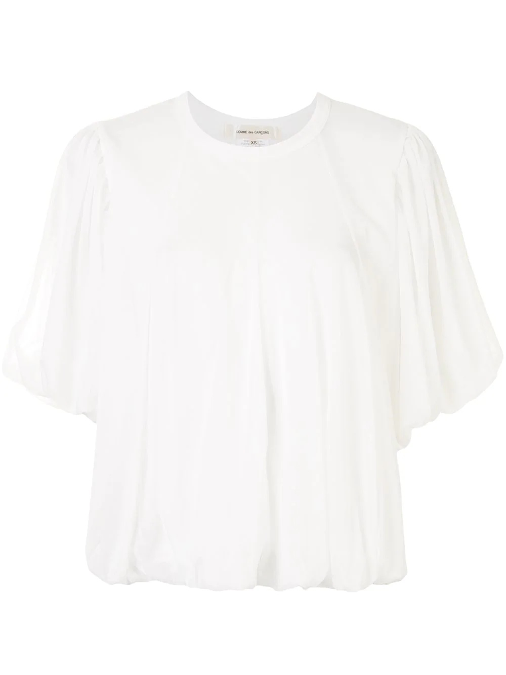 gathered sleeve top - 1