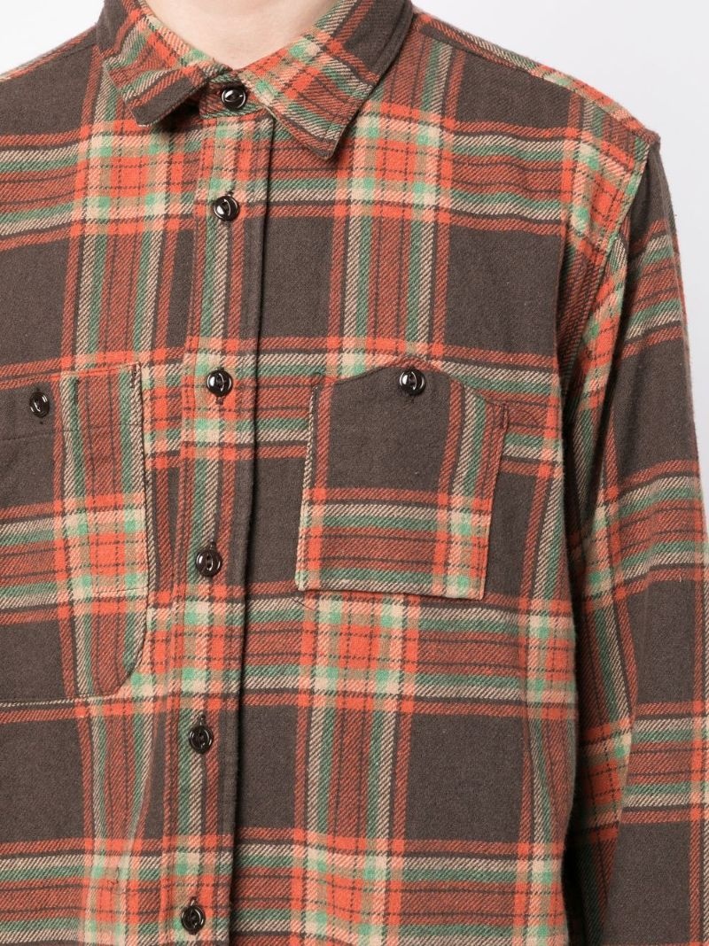 plaid-patterned flannel shirt - 5