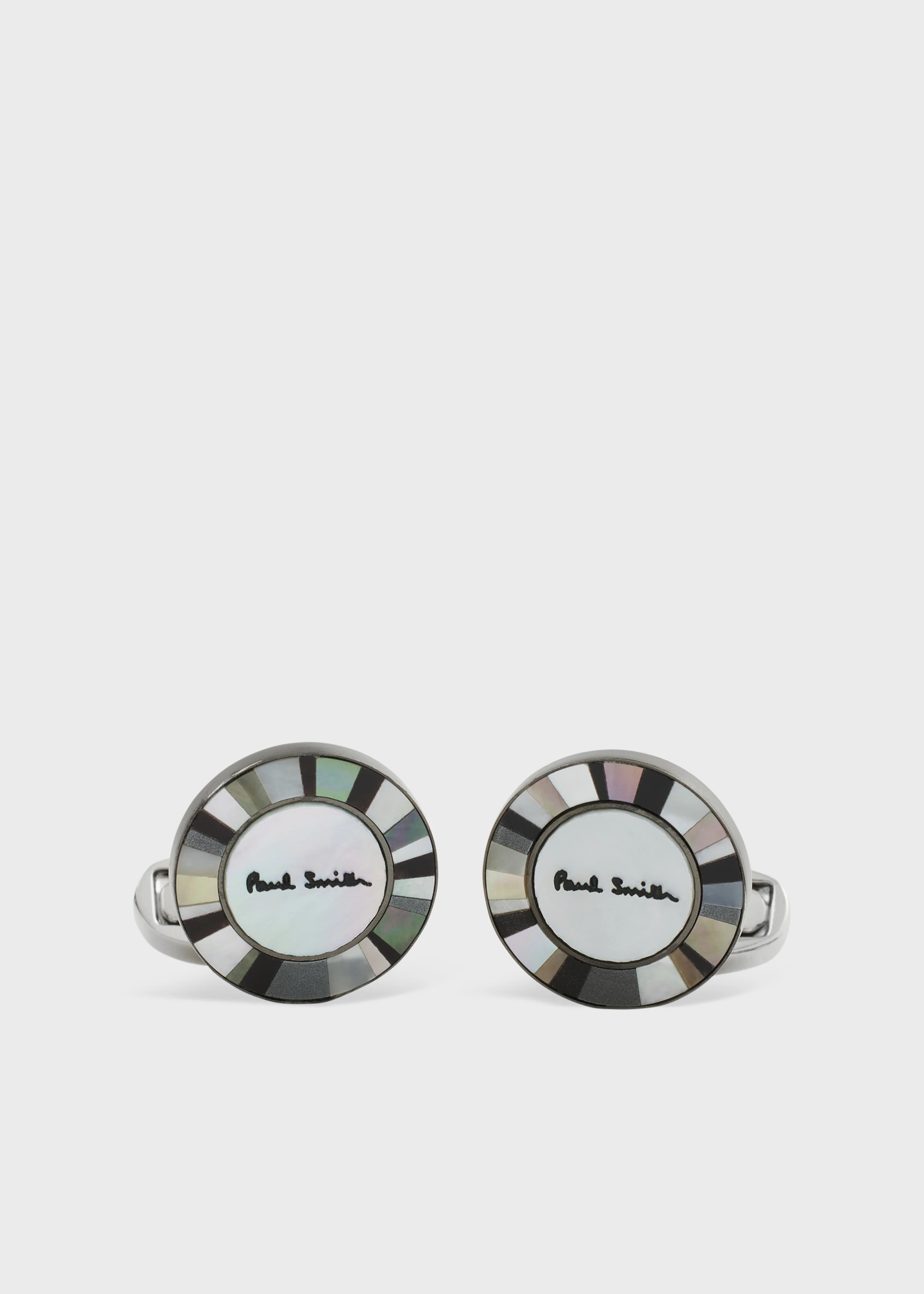 Mother of Pearl Logo Cufflinks - 1