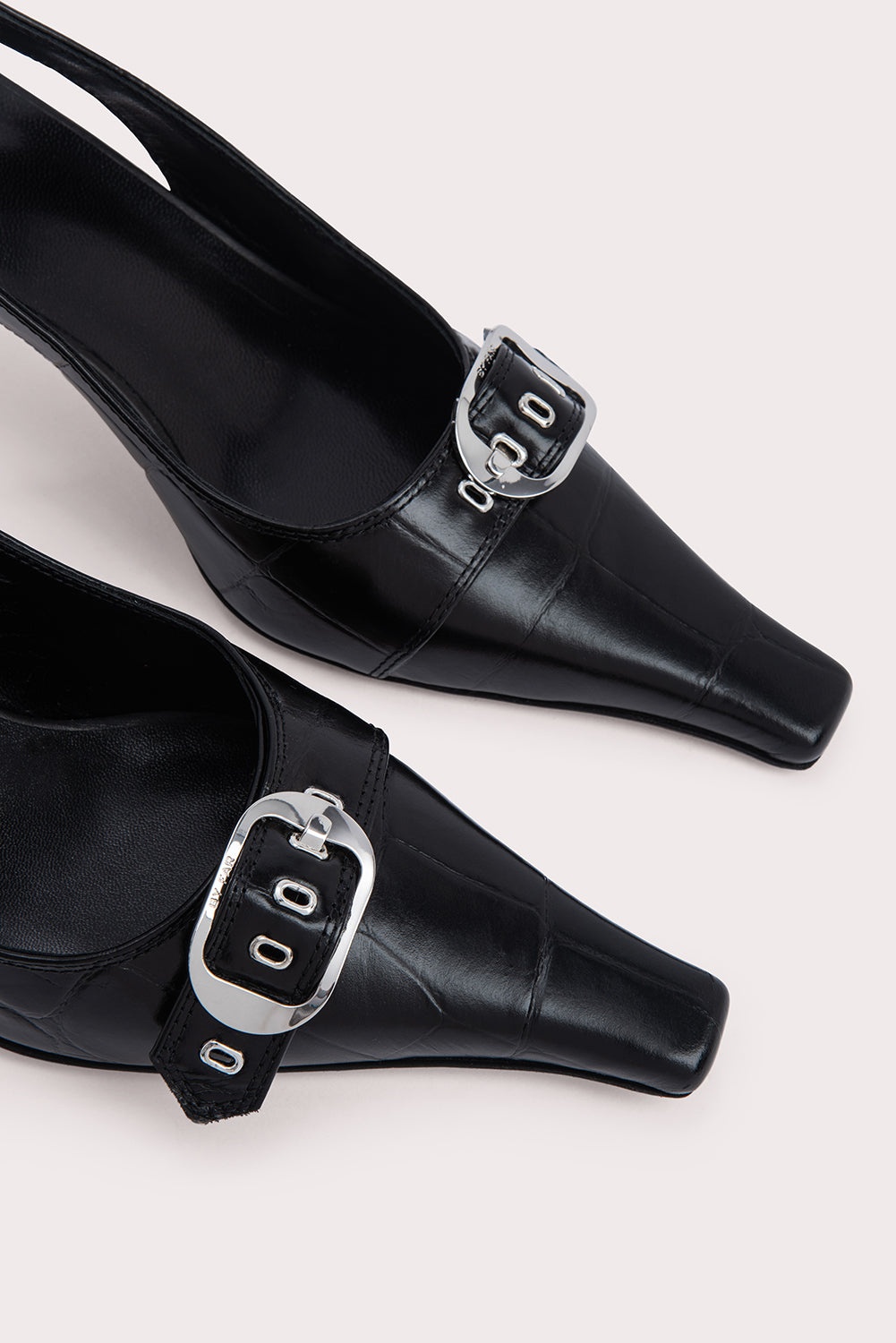 EVITA BLACK MAXI CROCO AND NAPPA LEATHER - 3