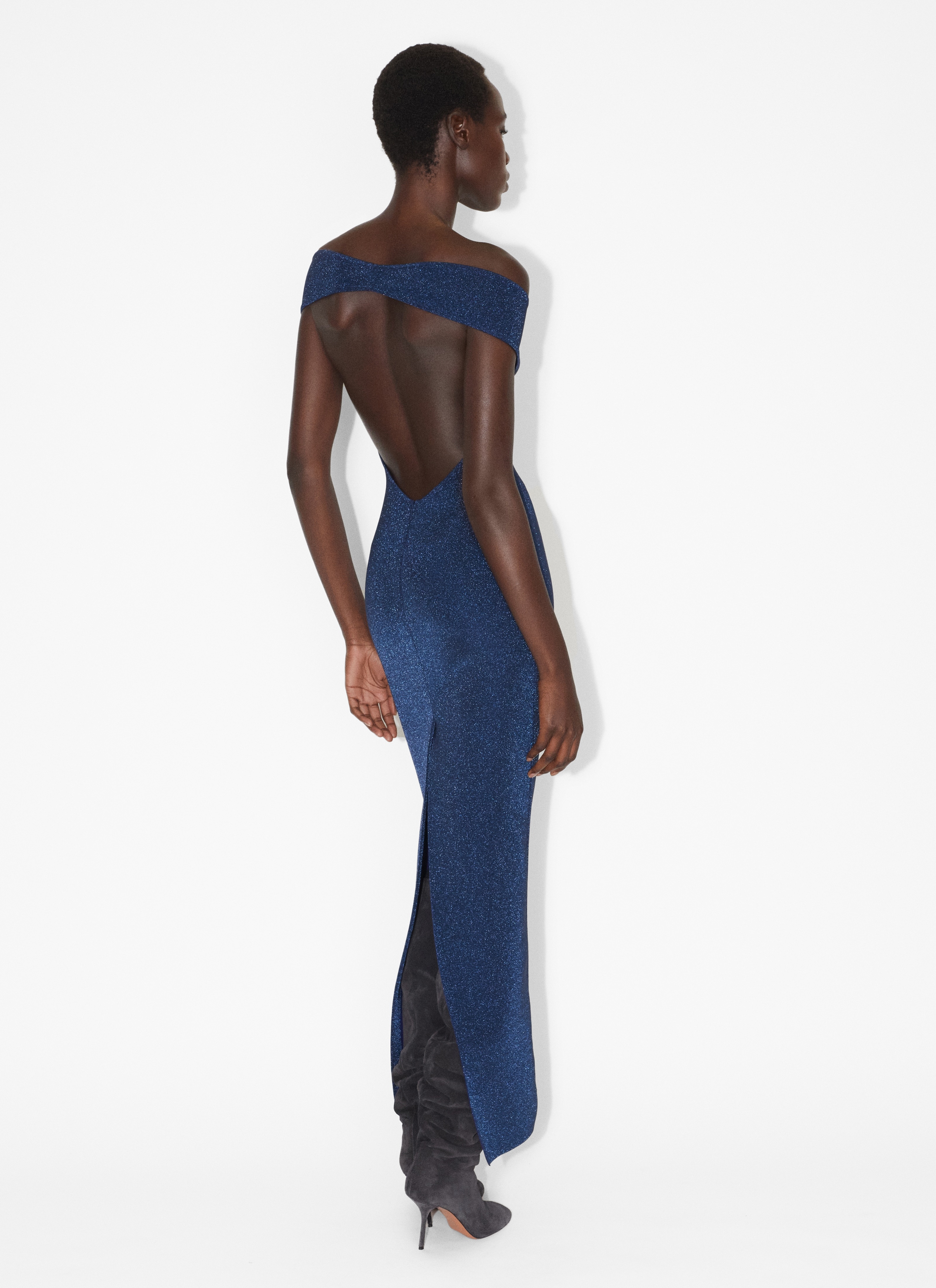 LUREX OFF-SHOULDER GOWN - 3