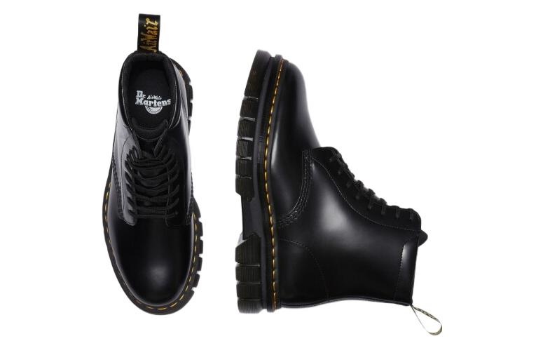 Dr. Martens Rikard Smooth Leather Platform Lace Up Boots 'Black' 27833001 - 5