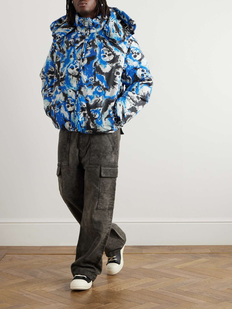 ERL Skull Printed Padded Cotton-Twill Hooded Jacket outlook