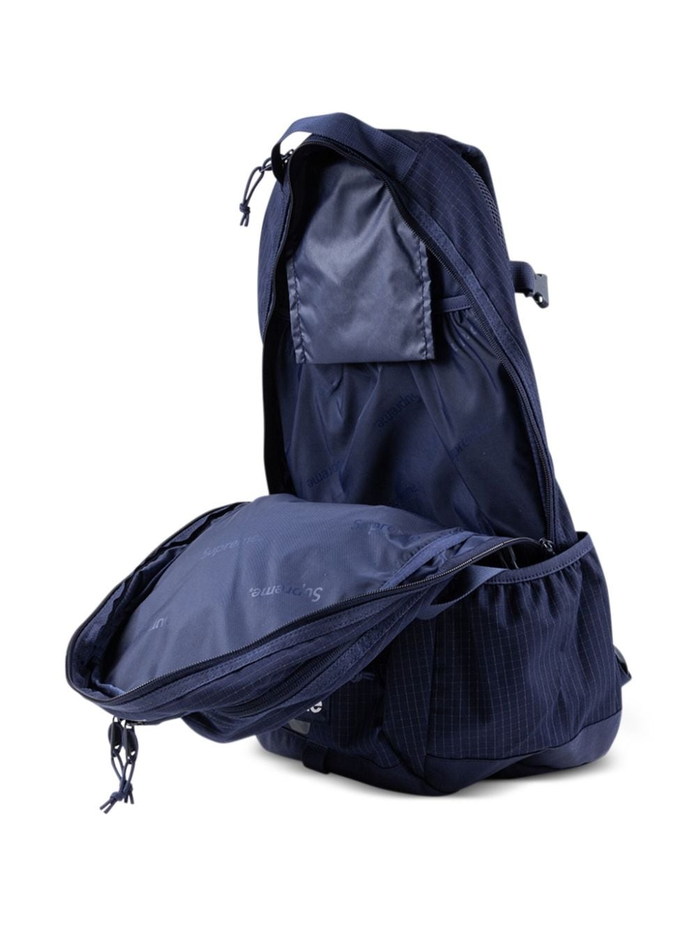 logo-print nylon backpack - 3