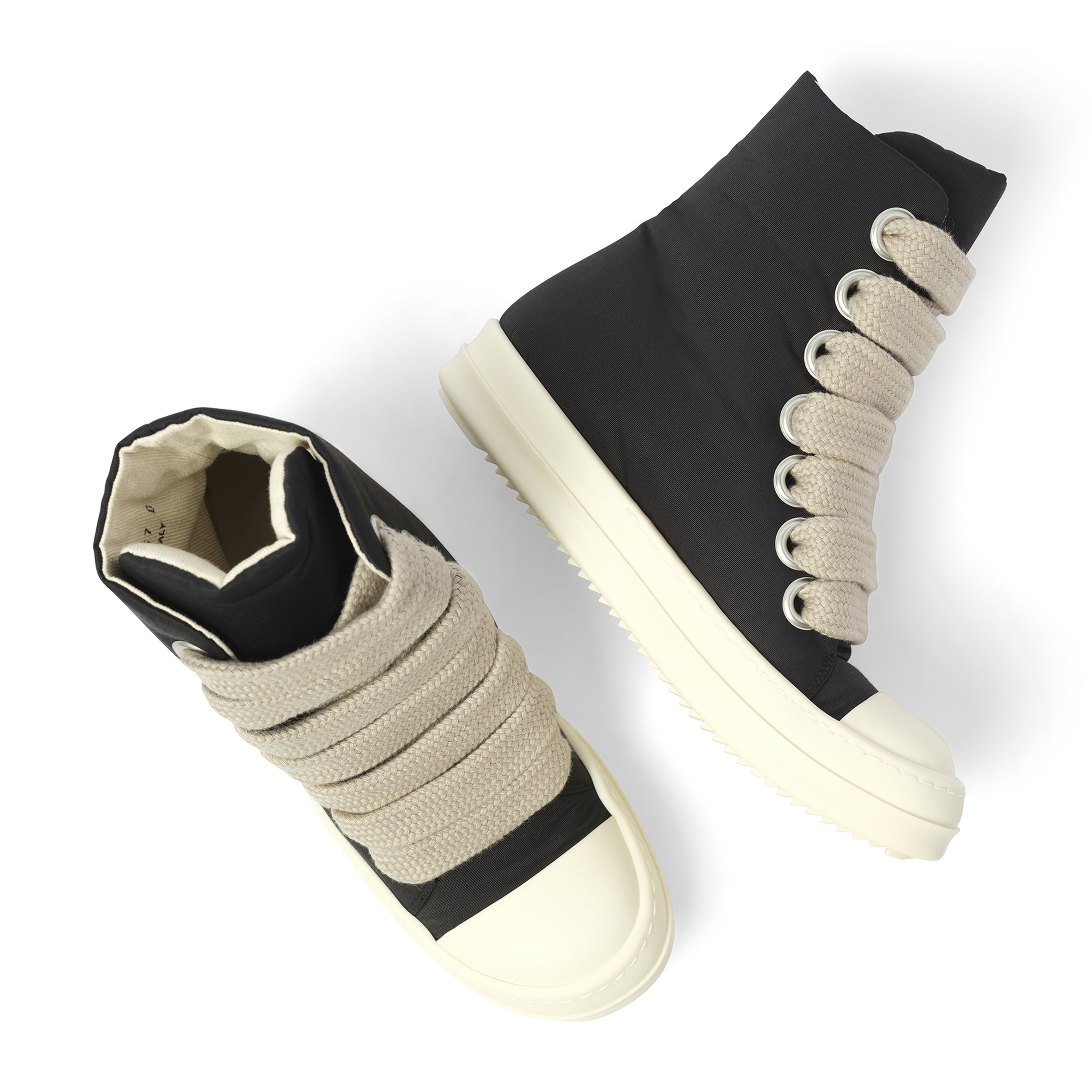 Jumbo Lace Puffer Sneaks in Black/Milk - 4