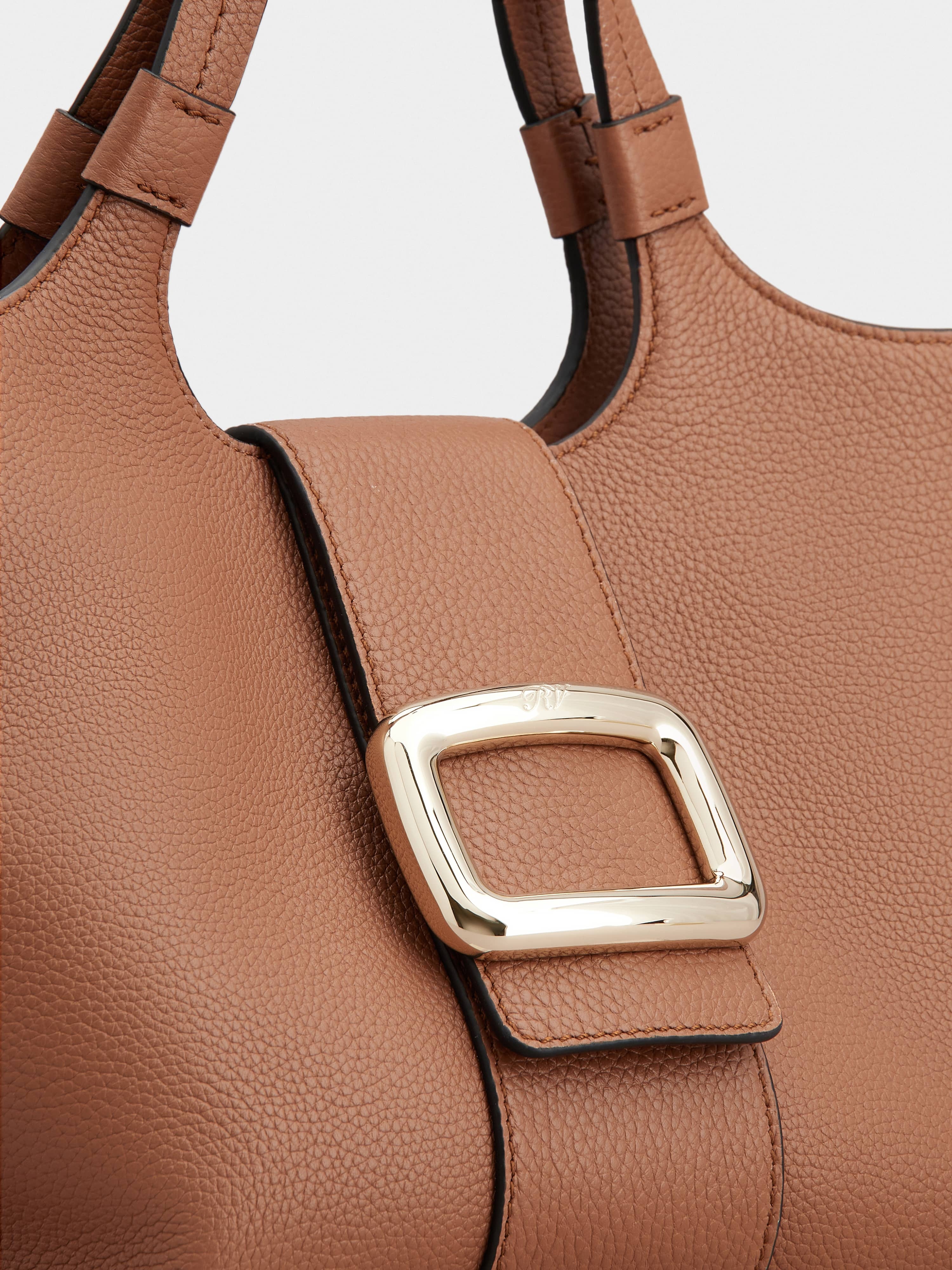 Viv' Choc Mini Shopping Bag in Leather - 8