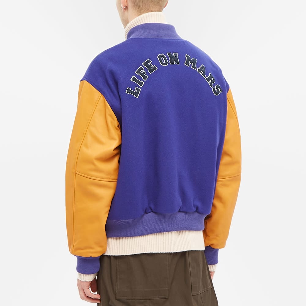 Raf Simons Leather Sleeve Varsity Jacket - 6