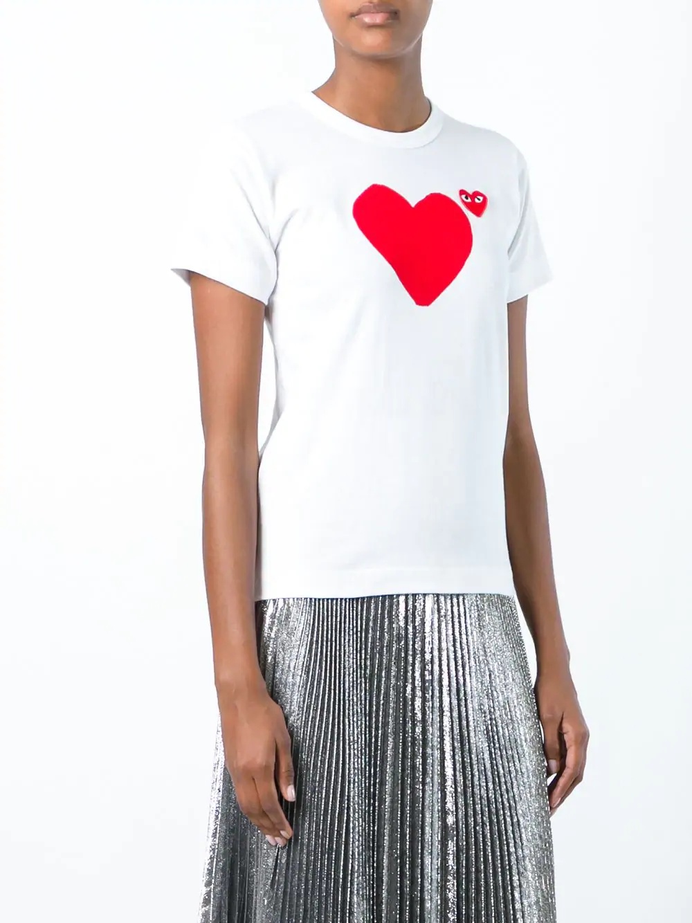 heart print T-shirt - 4