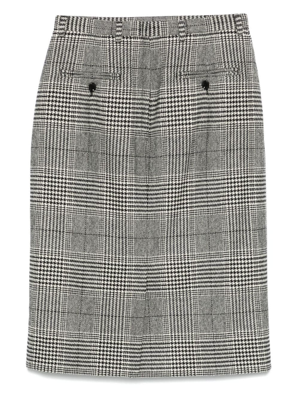 glen plaid-check midi skirt - 2