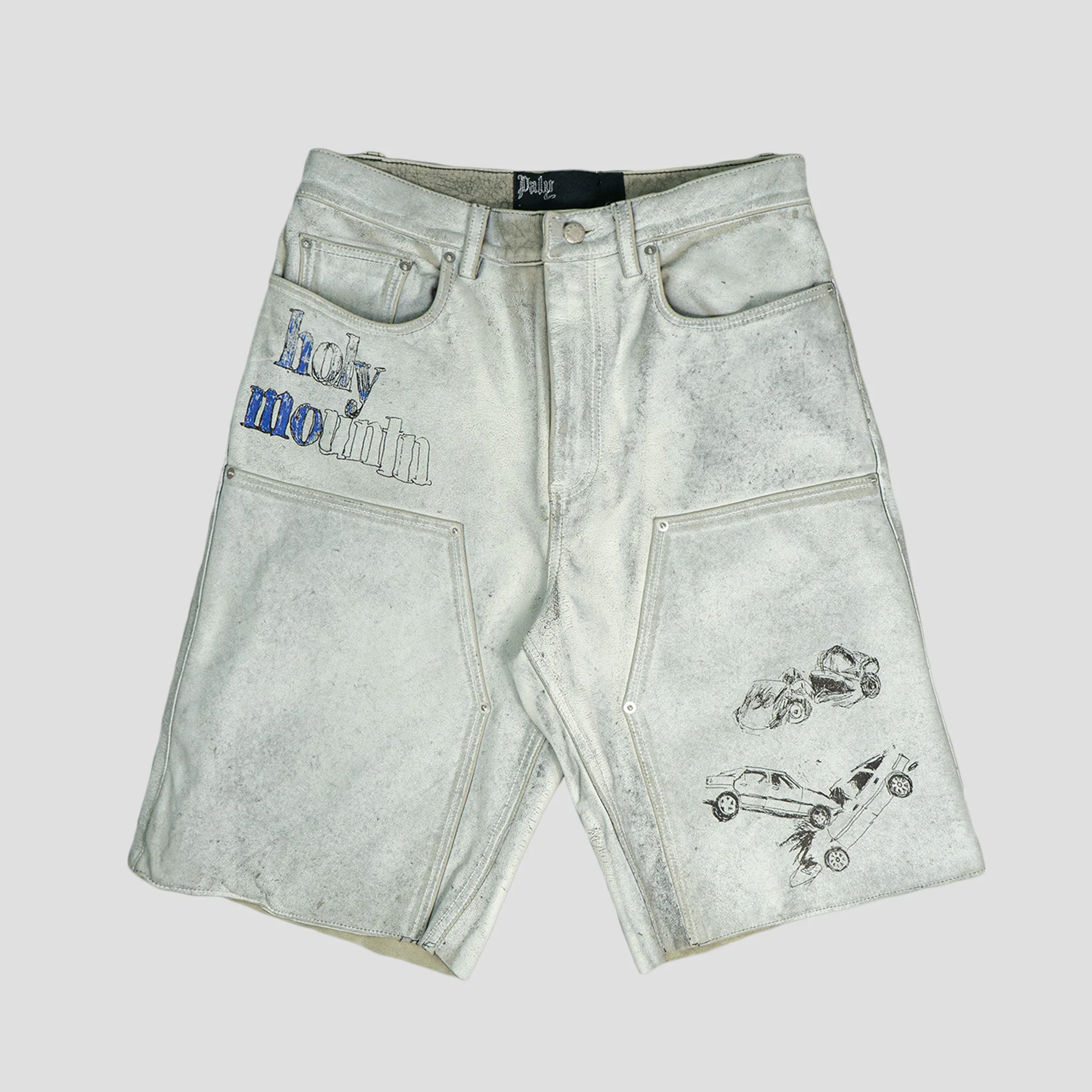 HOLY MOUNTAIN PAINTED LEATHER DBL KNEE SHORT - 1