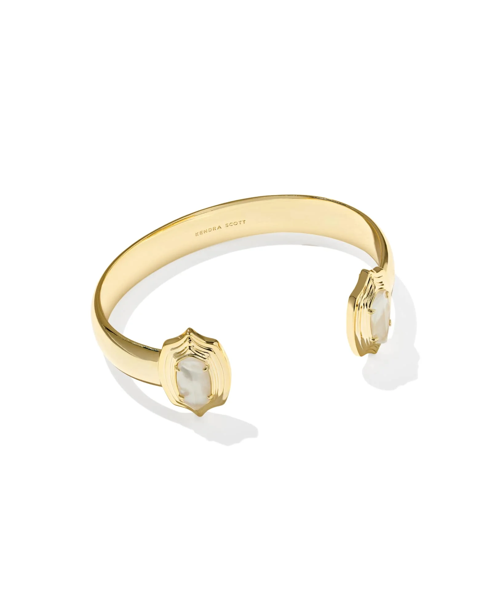 Elton Stepped Frame Gold Cuff Bracelet - 1
