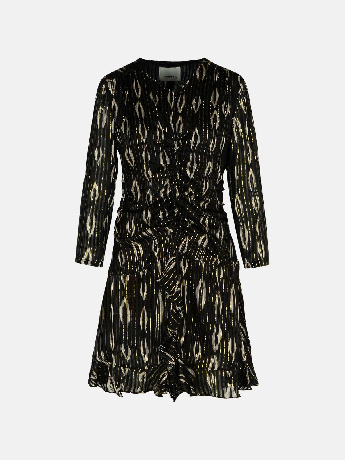 'OCTAVIA' BLACK SILK DRESS - 1