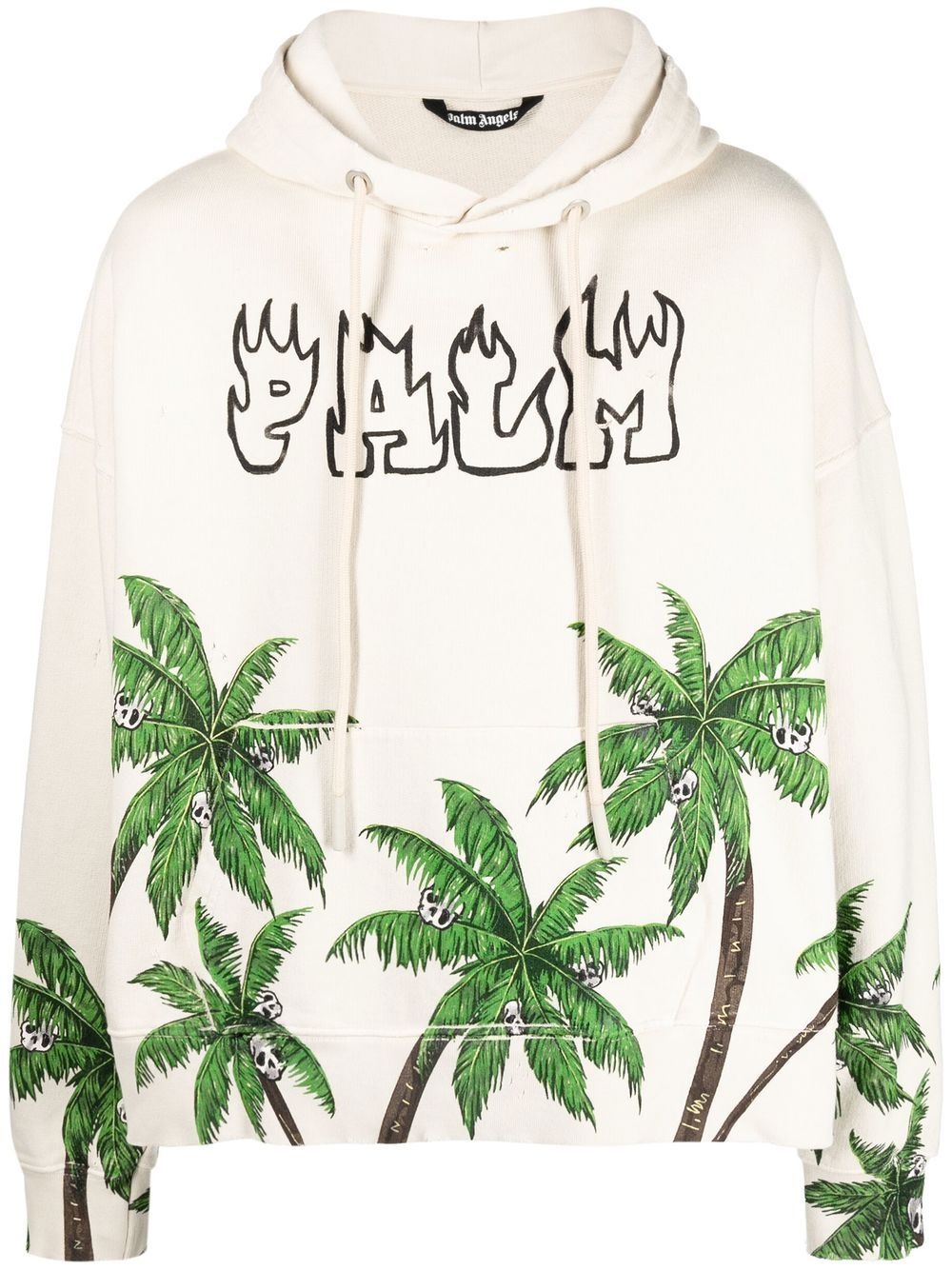 logo-print long-sleeve hoodie - 1
