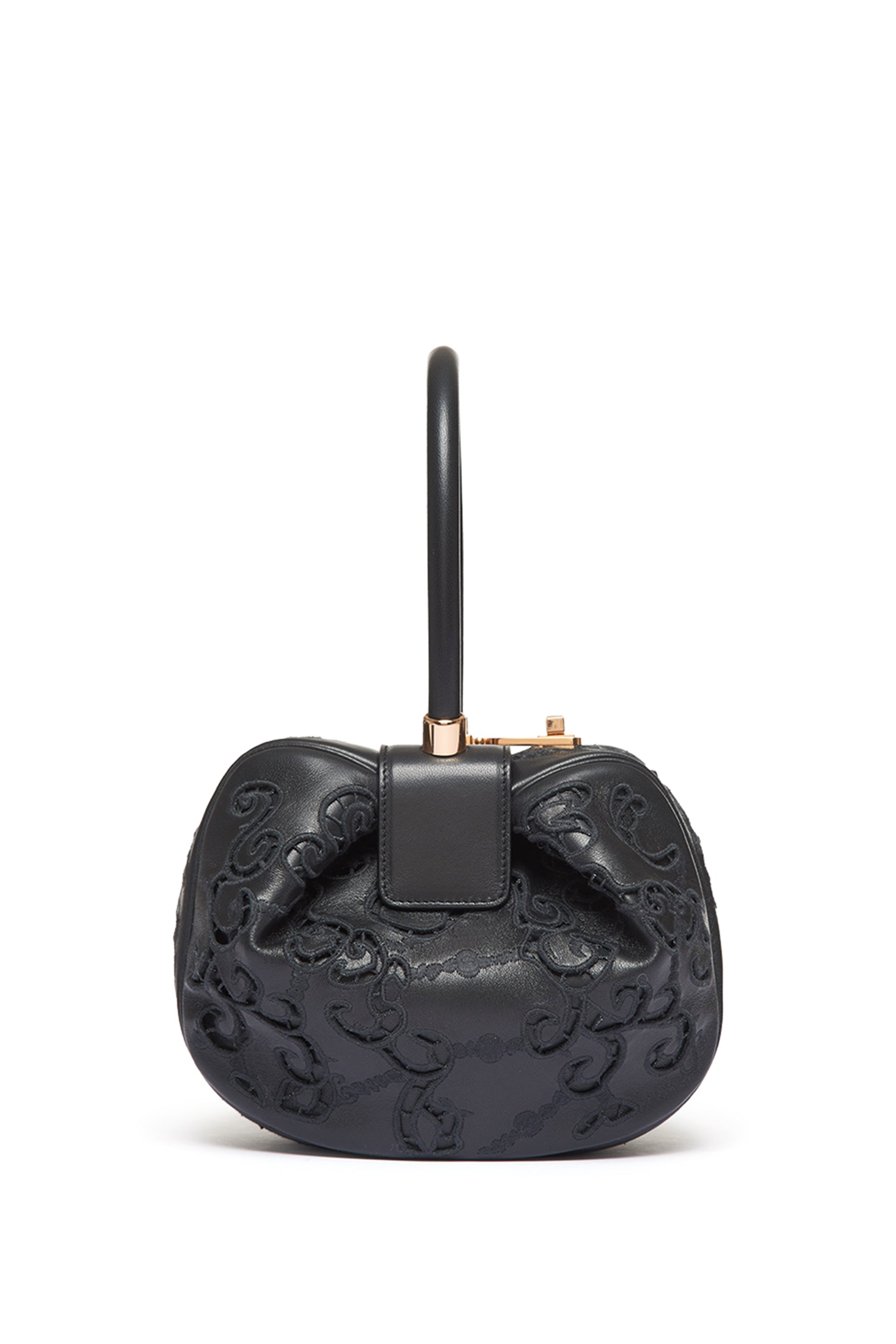 Nina Lace Bag in Black Nappa Leather - 3